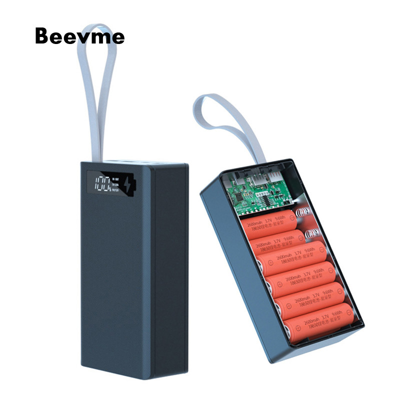 QC3.0 PD Quick Charge 12*18650 Battery Holder Storage Box Power Bank Case DIY Mobile Phone Charger 1