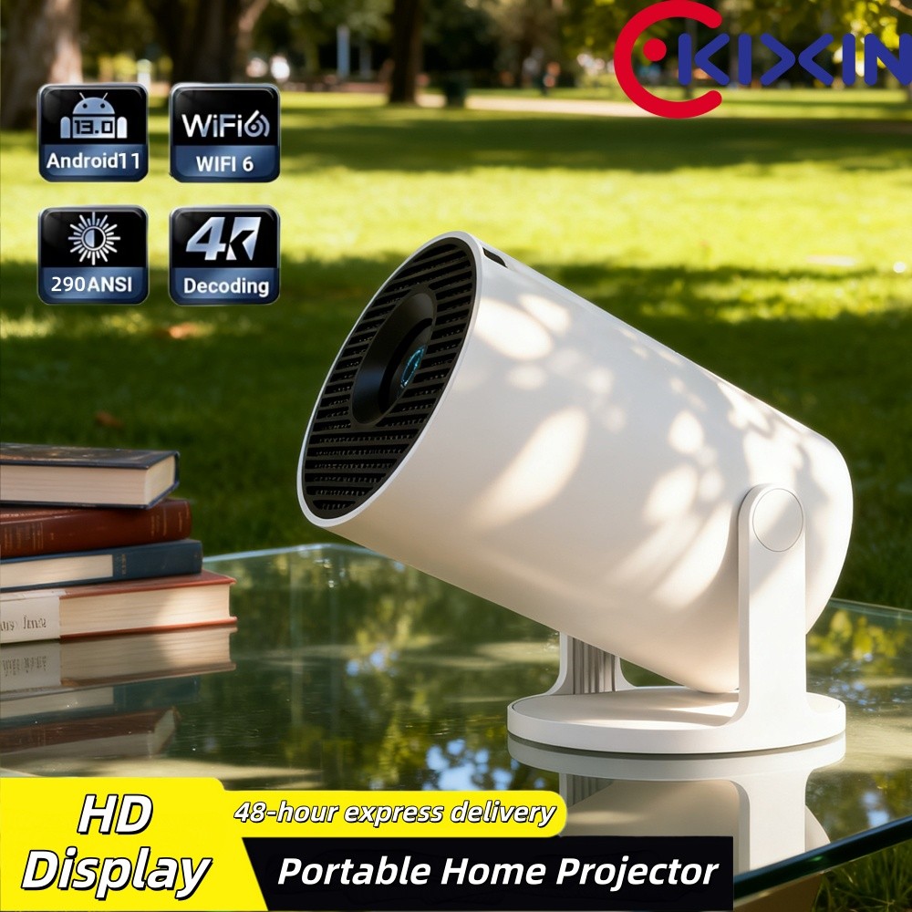 KIXIN Beamer Projector 4K HY300 HD 1080P Home LED Small Smart Portable Projector Android 11 Phone