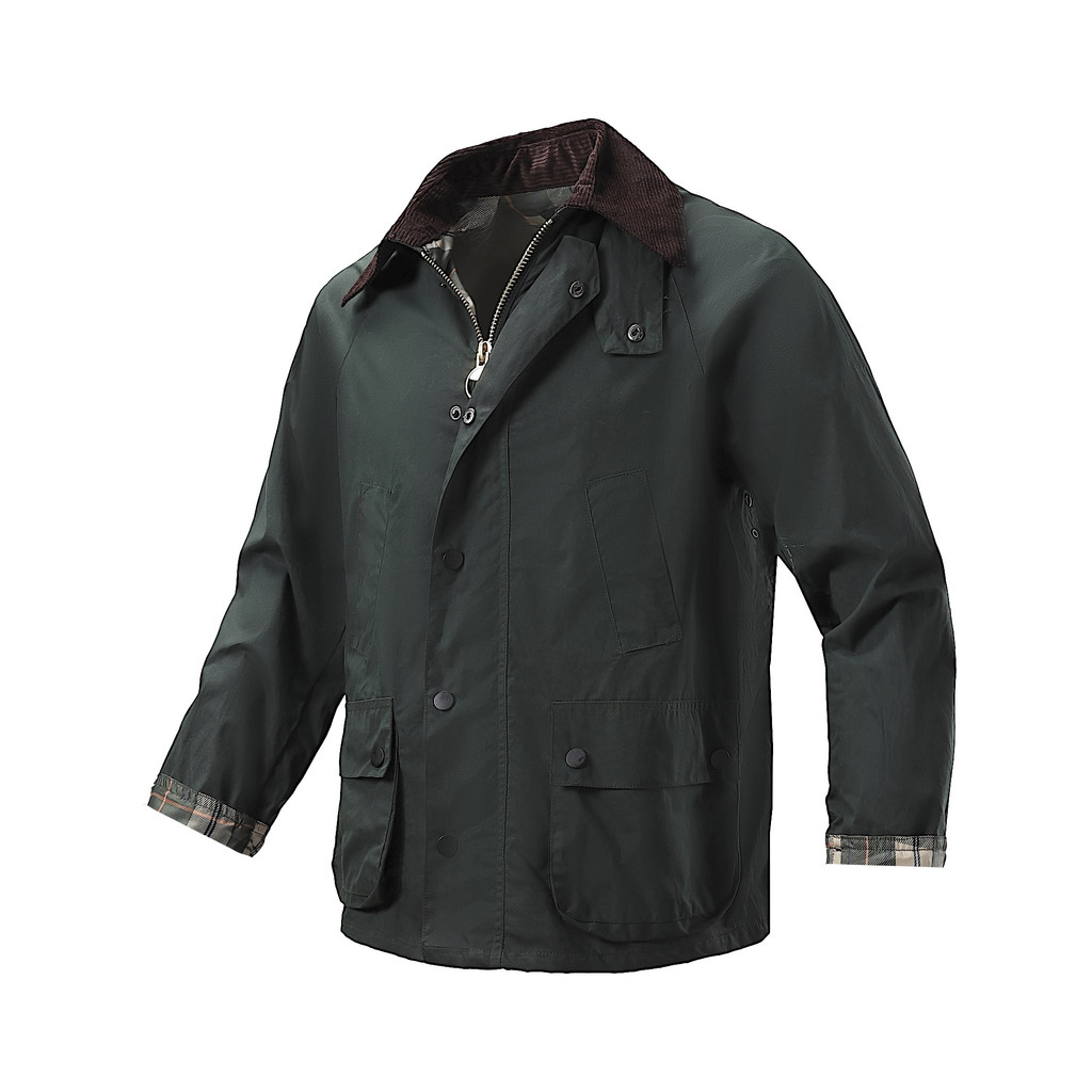 Waxed 100 Cotton Vintage Field British Ashby Outdoor Plaid Lined Bedale Parka Corduroy Hunting