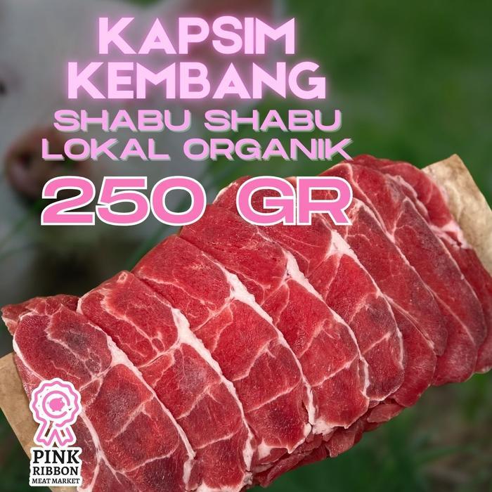 Kapsim Kembang (Pork Neck) - Lokal 250Gr (Frozen) Slice Shabu Shabu