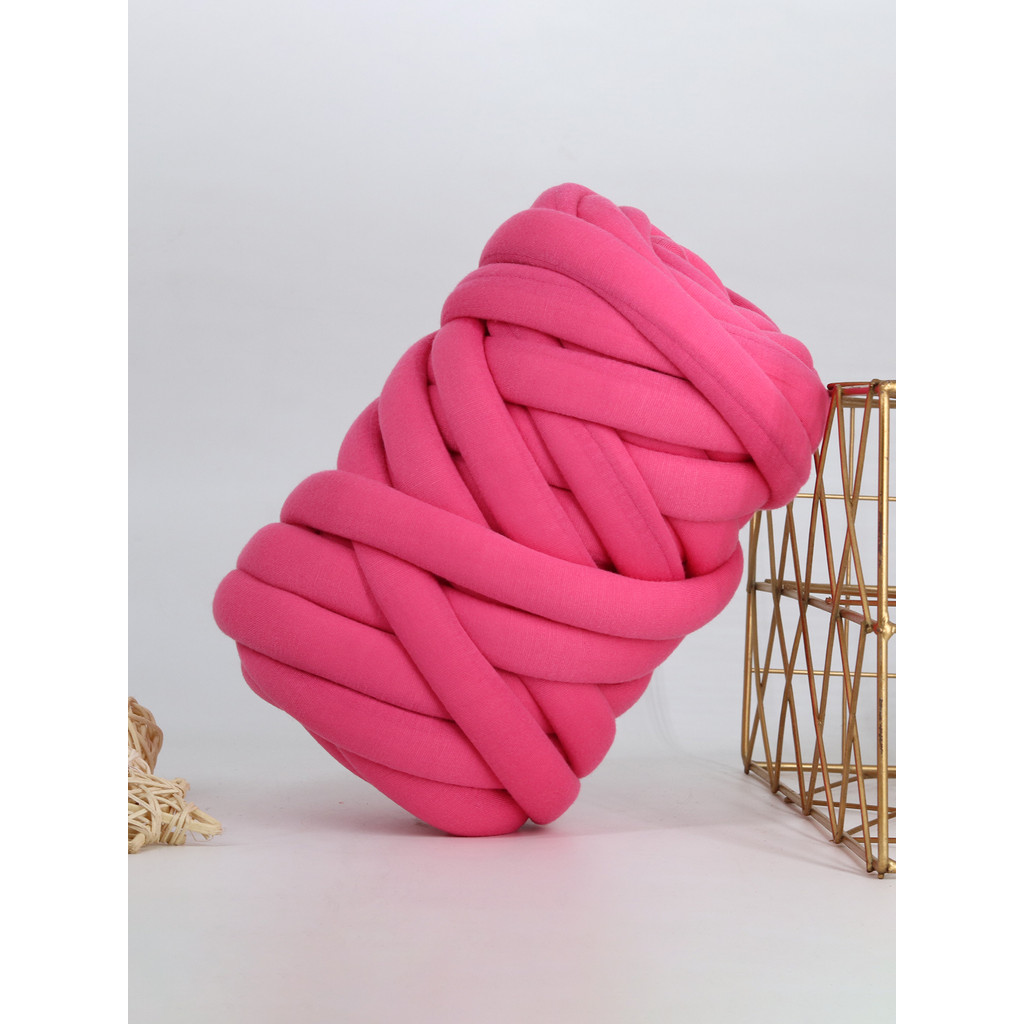 500G Thick Chunky Yarn Cored Cotton Wool Tube Yarn for DIY Blanket Hat Bulky Arm Roving Handwork