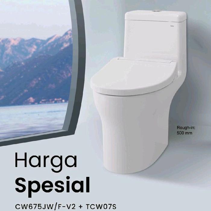 TOTO Closet Duduk CW 675 JW - WHITE - TUTUP TCW07 GOSEND