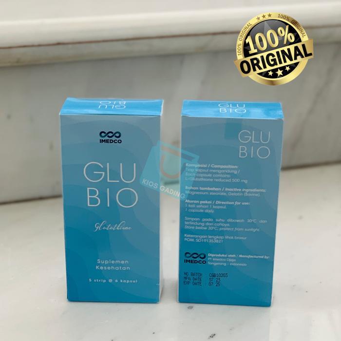 Glubio L-Glutathione Glutathione 500Mg Glu Bio Imedco Box Isi 30 Kapsul Kaplet Tablet