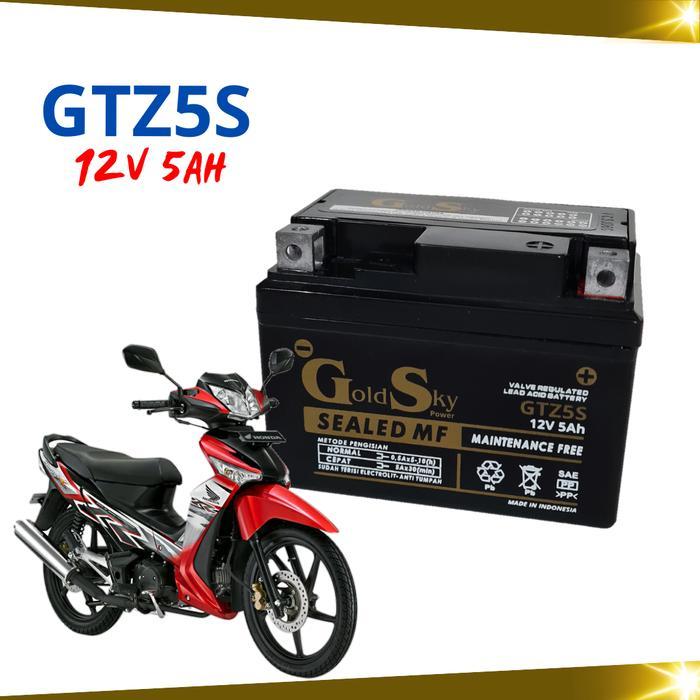 Sedia AKI KERING MOTOR SUPRA X125 REVO BLADE KHARISMA KIRANA GTZ5S YTZ4V GTZ4V GS GOLD SKY MF