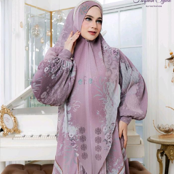 Nazawa Series Syari Khimar Dress Scraft Farfadh by Rayhan Rayhanco