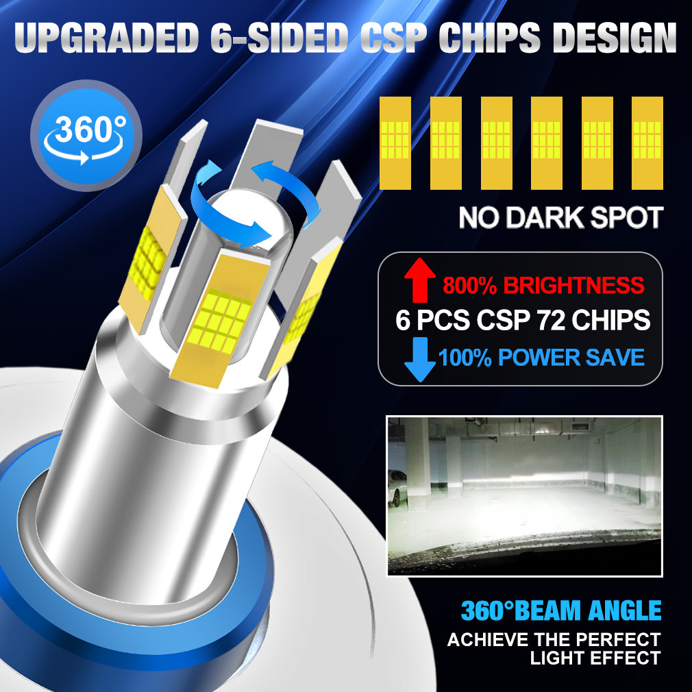 XSTORM H7 LED Light Bulbs H1 H8 H11 LED Headlight Canbus HB3 9005 HB4 9006 360 Car Headlight 30000LM