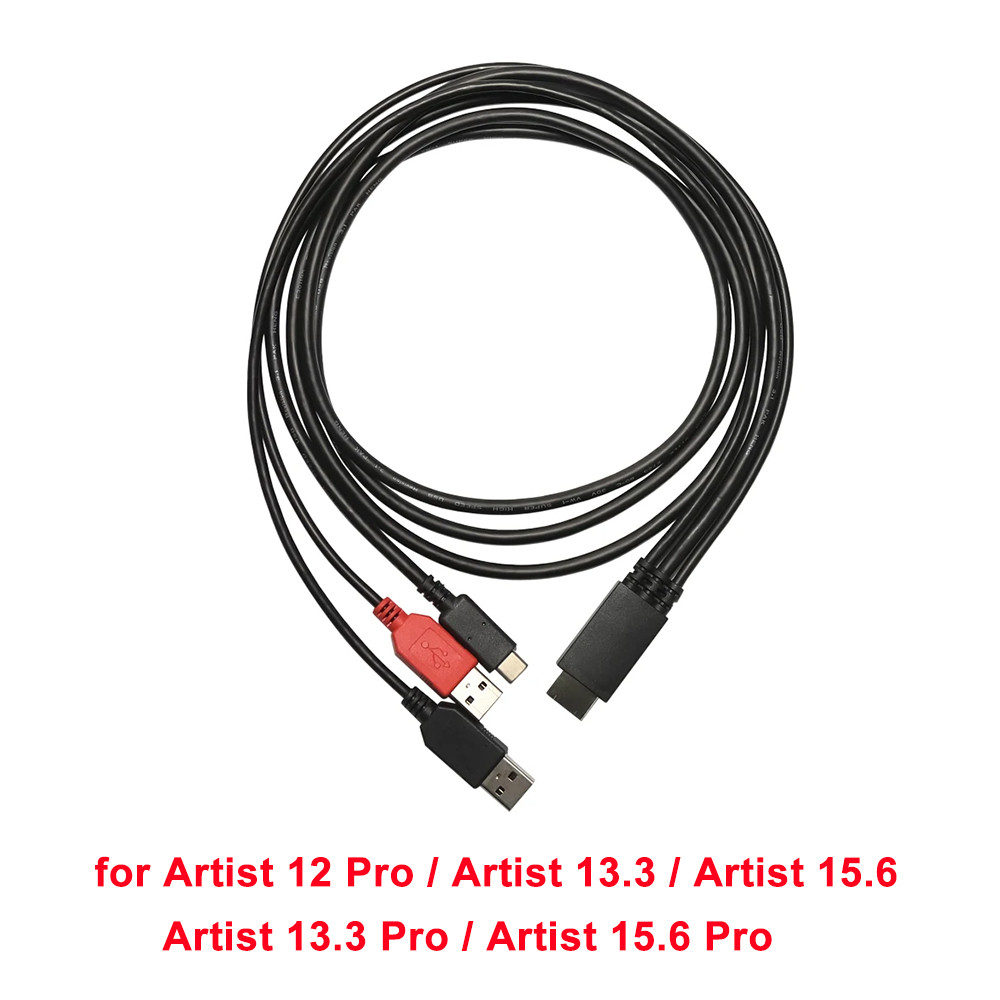 Xppen Brand Original 3-In-1 Cable Only For Artist 12 Pro / Artist 13.3(Pro) / Artist 15.6(Pro)