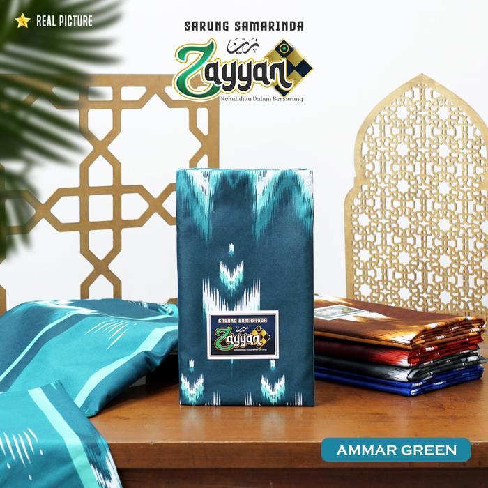 ZAYYAN SARUNG SAMARINDA ASLI JUMBO ( 117 X 100 CM ) ( AMMAR ) HALUS DAN WANGI / SARUNG PRIA MUSLIM