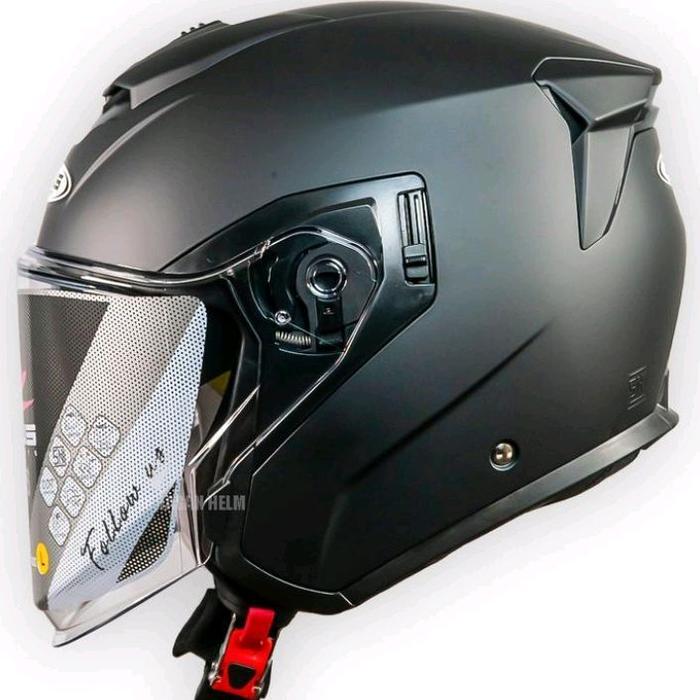 Zeus Zs626 Z626 Matt Black - Double Visor