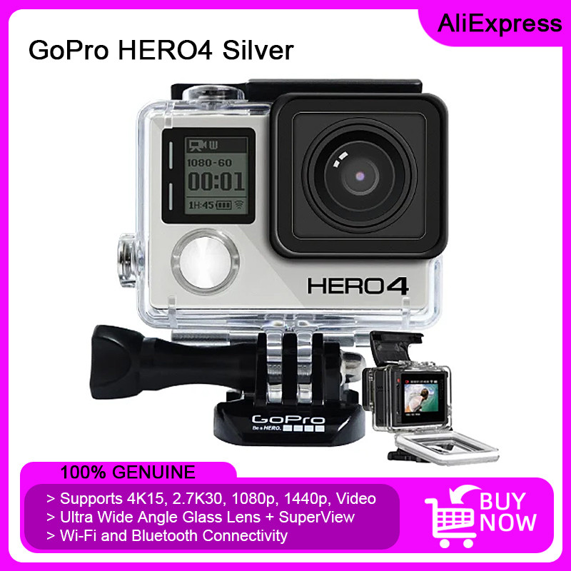 Gopro hero 4 silver 4k Ultra HD action camera WiFi connection camera Helmet mounted outdoor camera