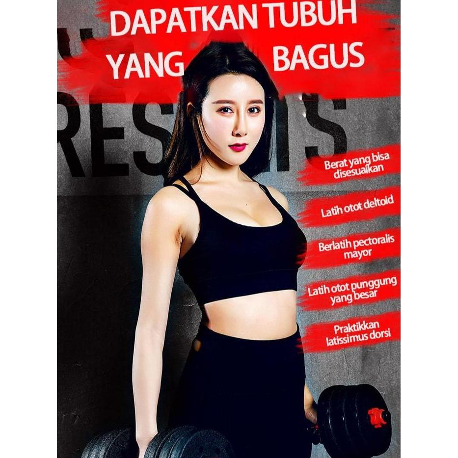 Dumbell Set 40Kg Barbel Set Dumbel Dumbell Alat Olahraga Rumahan Fitne