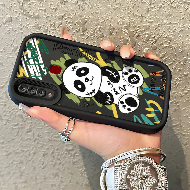 Casing Hp Samsung Galaxy A20s Case Casing Panda kecil yang rusak pola Kasus HP Tangga Langit Mewah S
