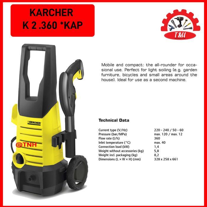 KARCHER K 2.360 MESIN CUCI STEAM MOBIL DAN MOTOR. K2.360