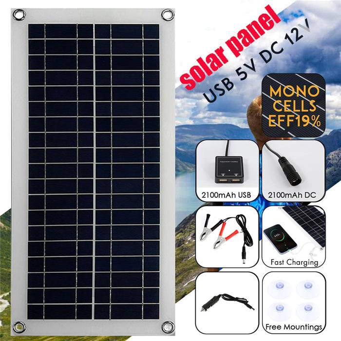 2000W Solar Power System Solar Panel Kit 12V Solar Battery 10A-60A Controller Solar Panel Home