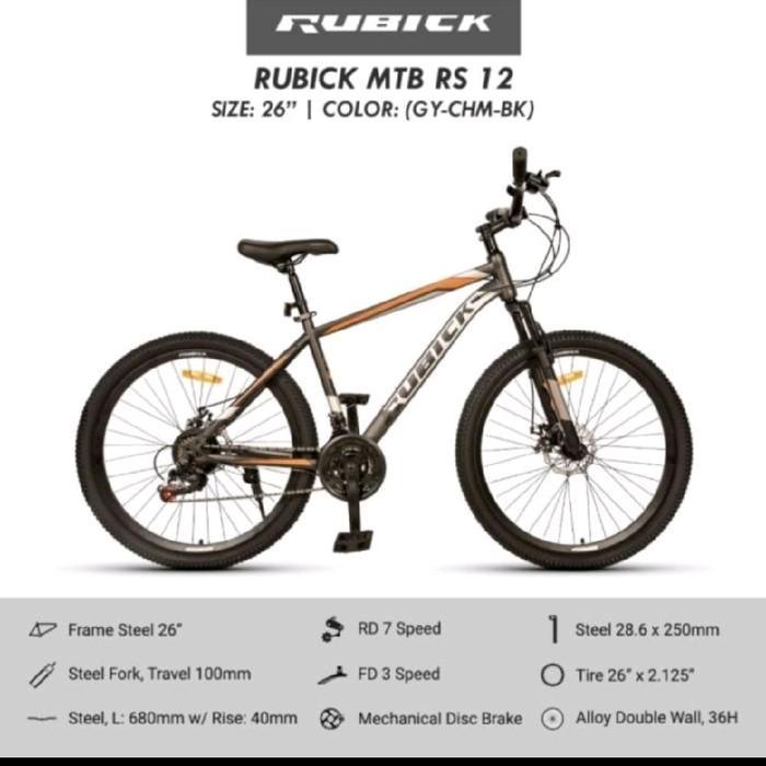 Sepeda Gunung MTB 26 Inch Rubick MTB RS 11 New 21 speed
