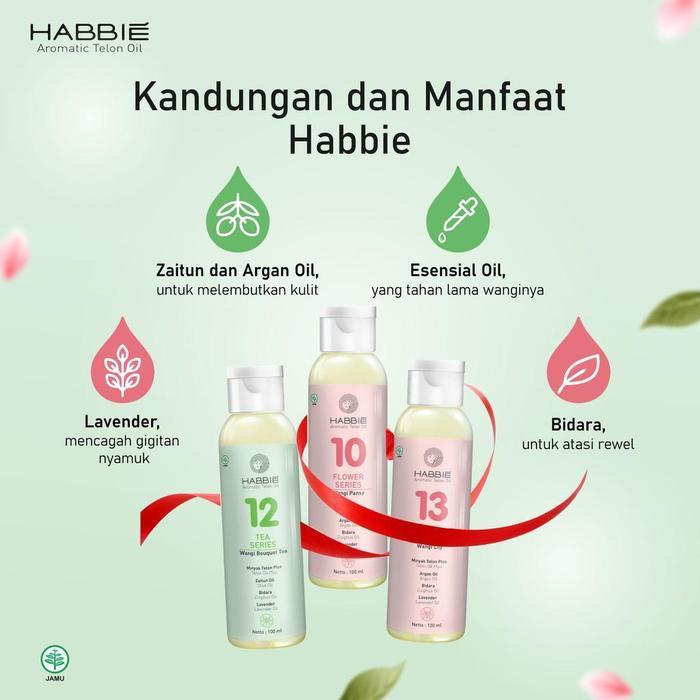 Best Seller - Habbie Aromatic Telon Oil 100 Ml - No. 8 Sakura ( Flower Series ) Terpercaya