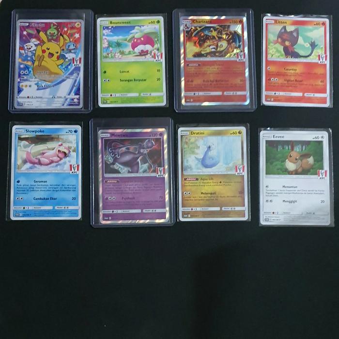 Kartu Pokemon KFC Fullset Complete Set (8 lembar) Pikachu Charizard