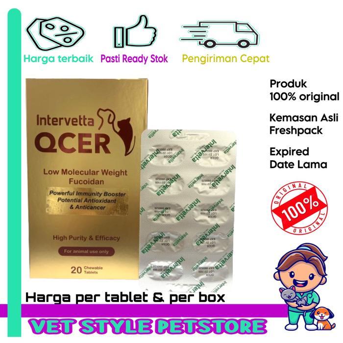 INTERVETTA QCER OBAT TABLET KANKER TUMOR ANJING KUCING