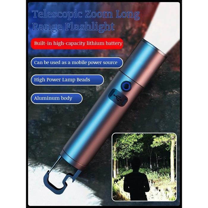 Senter Laser Zoom Multifungsi Yang Dapat Ditarik Laser Outdoor Led Lampu Terbaik