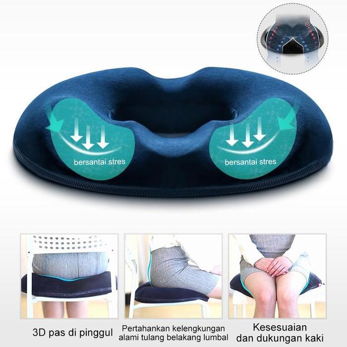 Bantal Kursi Busa Memori Bentuk Donat, Bantal Kursi Beludru Kristal Untuk Mencegah Wasir, Artefak