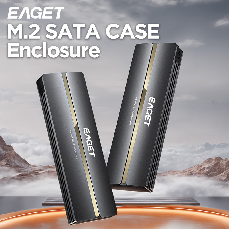 Eaget 10Gbps M.2 NVME-PCIe SSD Case USB 3.2 Gen2 5Gbps Enclosure Adapter USB-A Portable External