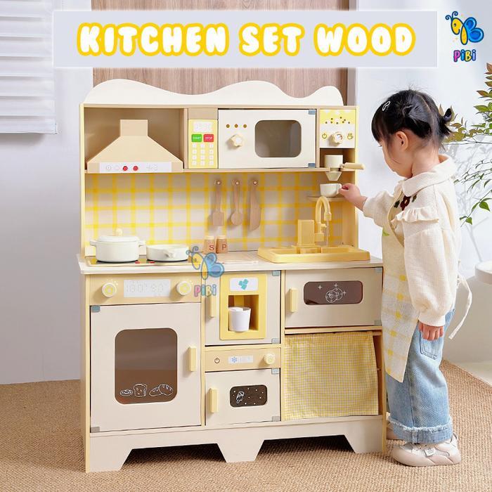 Mainan Dapur Kayu Anak PIBI / Kitchen Set Kids / Toys / Mainan Dapur Kayu / Mainan Edukasi