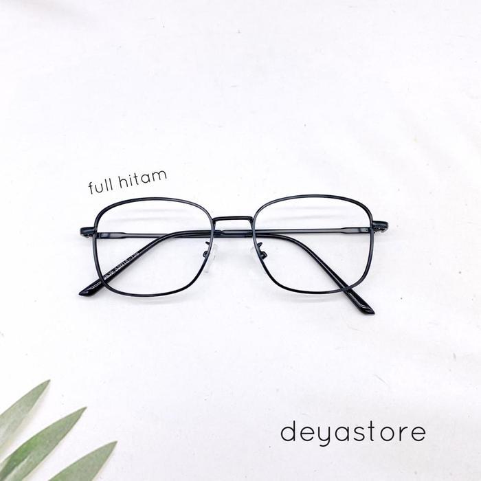 Frame Kacamata Minus Besi Square Keren Stylish Pria Wanita