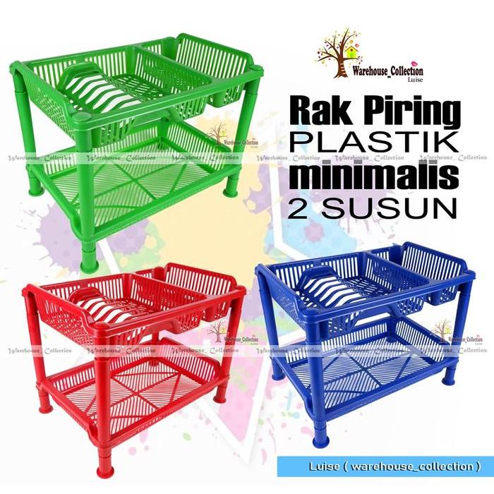 Rak Piring Plastik Susun 2 Super// Rak Piring Plastik Murah// Rak Piring Plastik Minimalis Rak
