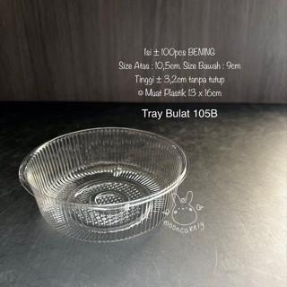 Tray Bulat Bening Mika Tanpa Tutup