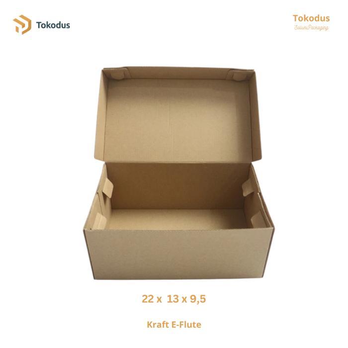 DISKON (INP) TOKODUS TKI - KOTAK SEPATU & SANDAL ANAK POLOS E-FLUTE SINGLE WALL 22X13X9,5 CM