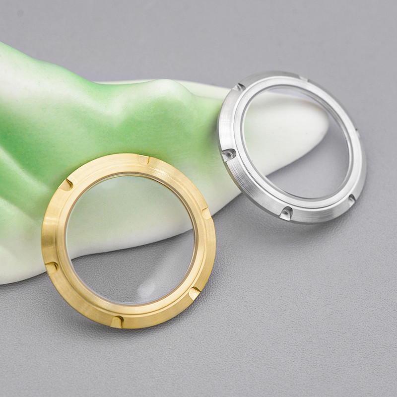 Brushed Stainless Steel Clear Glass Back Case for Seiko Turtle 6105 Tuna Can Samurai SKX007 SRPDNH35