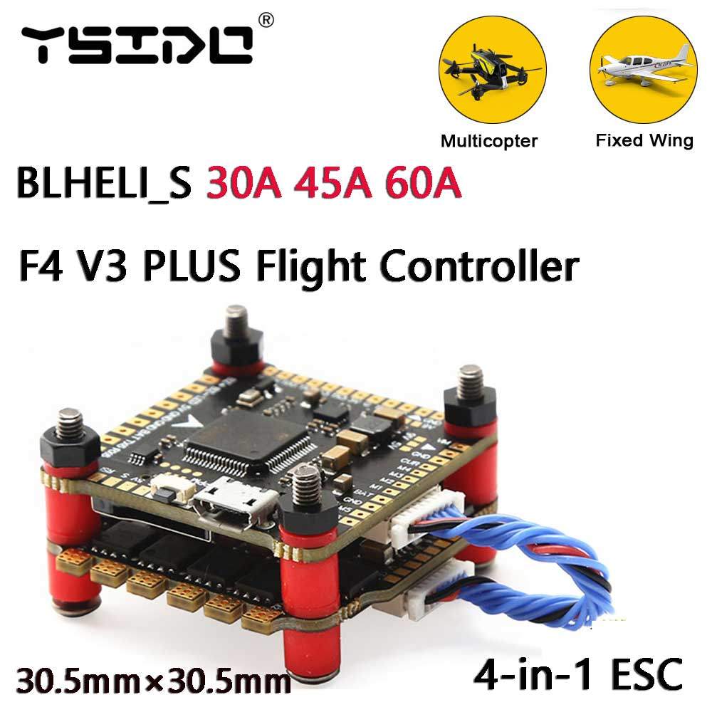 F4V3S F4 V3 V3S PLUS FC Stack/Flytower Flight Controller Board Barometer OSD 30A 45A 60A ESC for FPV