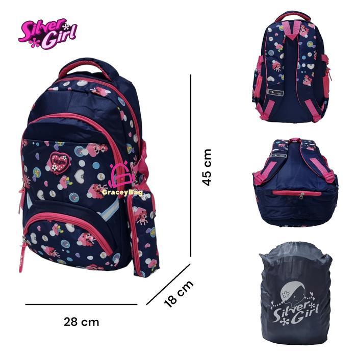 Gracey Bag 70820S Tas Ransel Anak Perempuan / Remaja Silvergirl by Alto