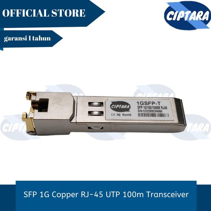 1 Unit Sfp 1G Copper Rj-45 Utp 100M Transceiver