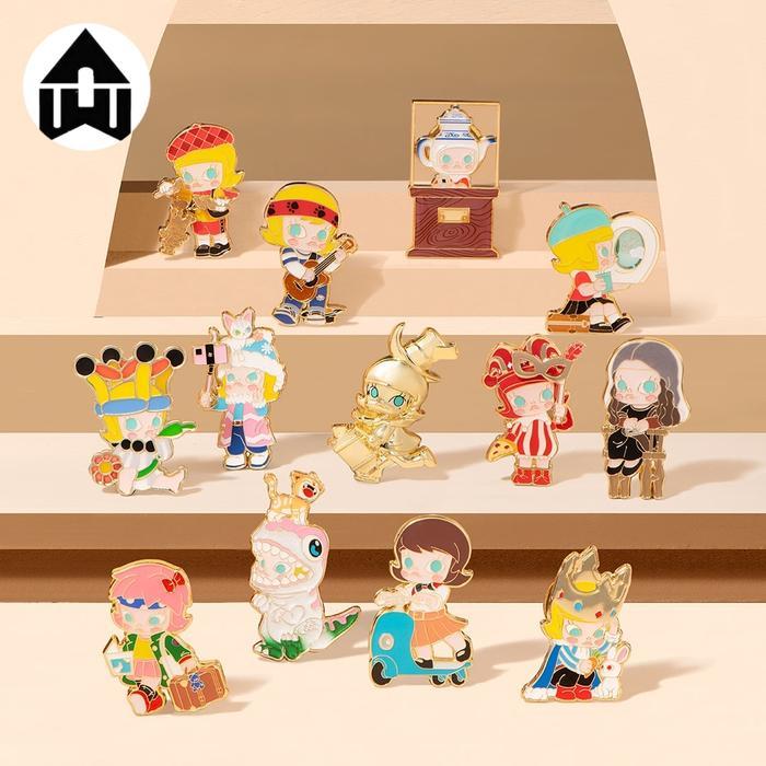 POP MART Molly Imaginary Wandering Series Enamel Pin Badge Bros