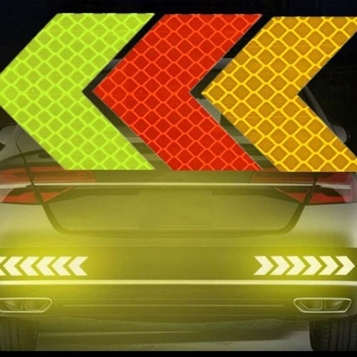 stiker send anak panah - reflektor panah safety mobil