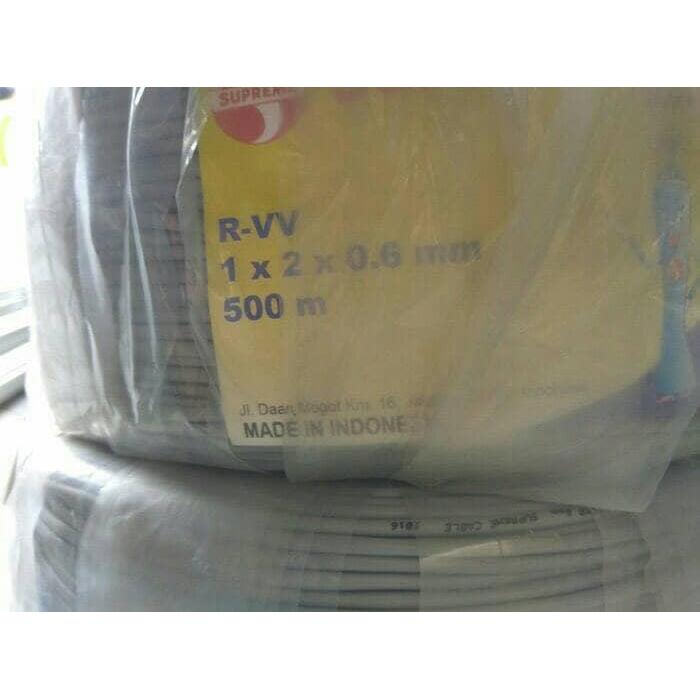 "New" KABEL TELEPON 1 PAIR ISI 2 SUPREME 1x2x0,6 METERAN/POTONGAN/ECERAN
