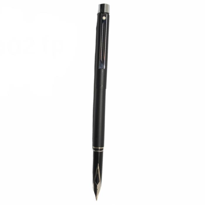 Sheaffer Targa Matte Black Featuring Chrome Plate Trim Fountain Pen
