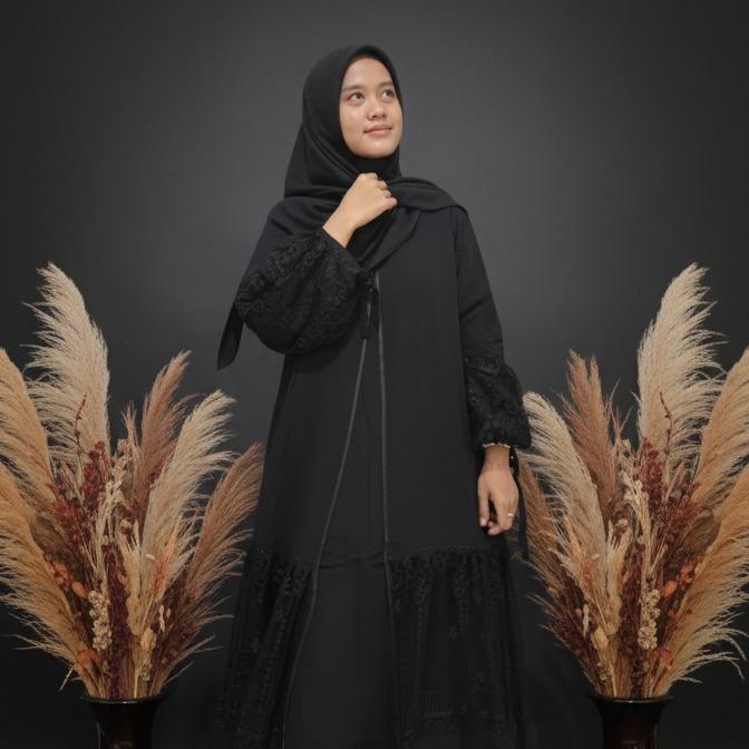 Abaya Zulfah, Gamis Abaya Hitam, Gamis Abaya Putih, Gamis Hitam, Gamis Putih, Abaya Payet, Abaya