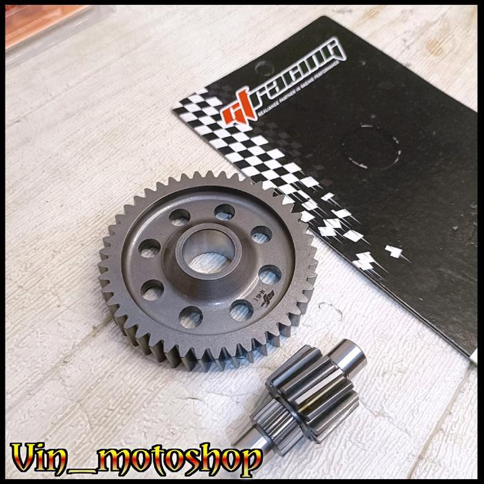 GIGI RASIO GF RACING BEAT SCOOPY ESP FI / VARIO 110 FI STARTER HALUS K44