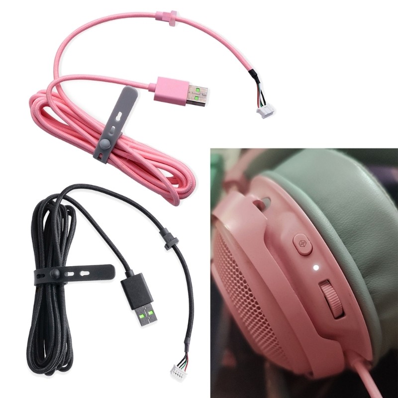USB Gaming Headset Cable Wire for Razer Kraken Ultimate/Razer Kraken 7.1 V2 RGB/Razer Kraken V3