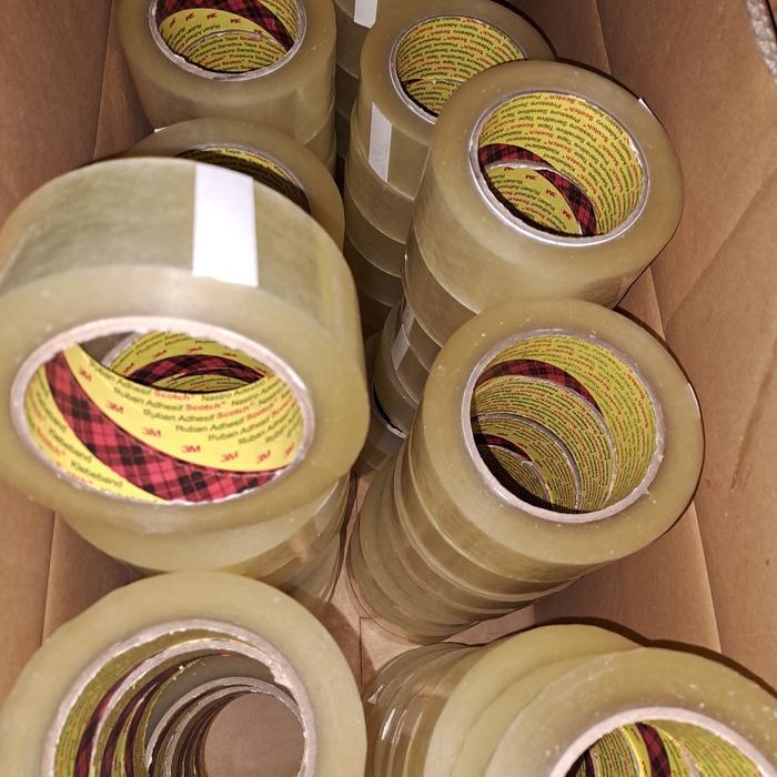 3M OPP Tape Clear,size:48mm x 100 mtr Gratis Ongkir