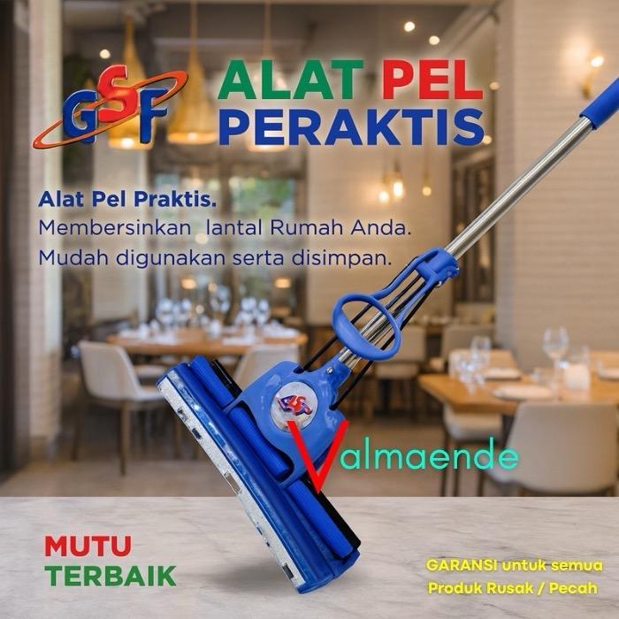 Pel Lantai Pel Busa Pengering Lantai Pel Sodok Peras Otomatis Mop Gsf 143