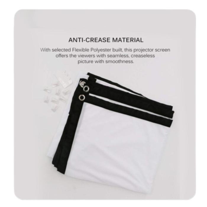 Terlaris Layar Proyektor Folded 84 - 100 - 120 inch Ratio 16:9 - Layar Proyektor Lipat Portable SALE