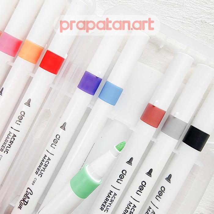 Deli Acrylic Marker Set 12-60 Warna C-189 Spidol Akrilik