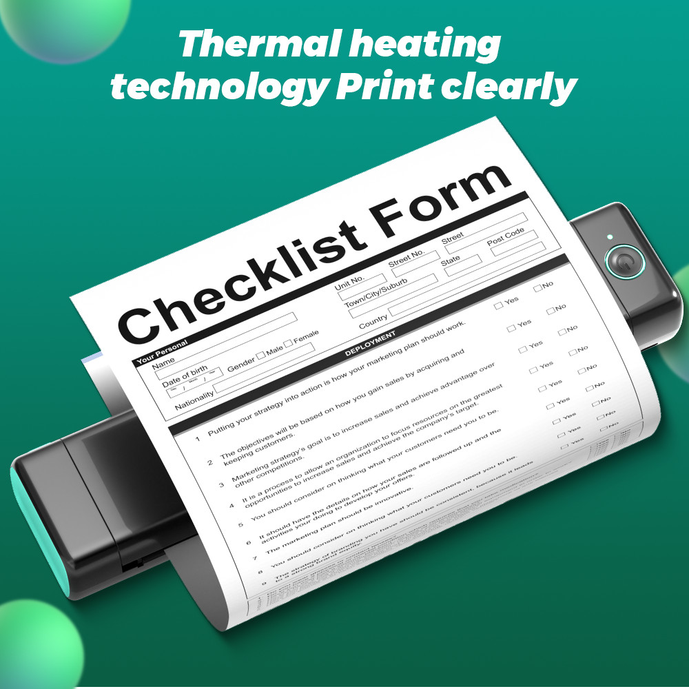 PHOMEMO THERMAL PAPER A4 PRINTER PAPER QUICK-DRY PAPER COMPATIBLE WITH M08F M832 PORTABLE PRINTER