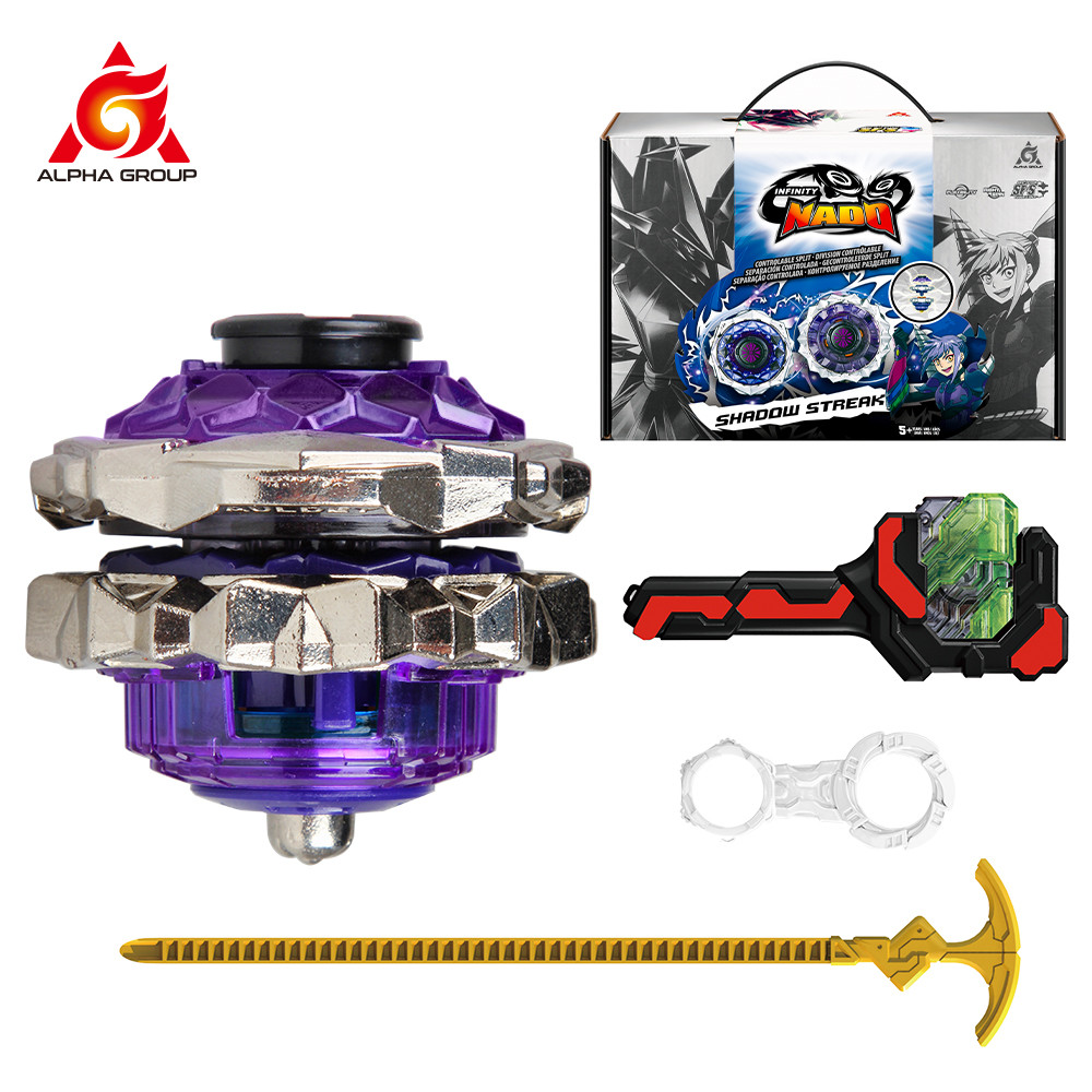 Infinity Nado 3 Original Crack 2 In1 Split Transforming Metal Gyro Battle Spinning Top With Launcher