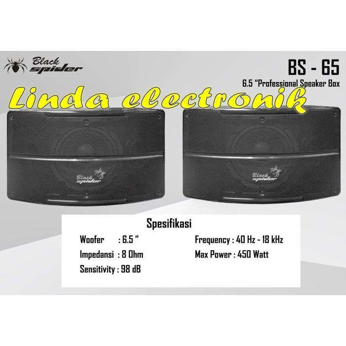 SPEAKER PASIF KARAOKE BLACK SPIDER CS 450 / CS450 / CS-450 (ORIGINAL)