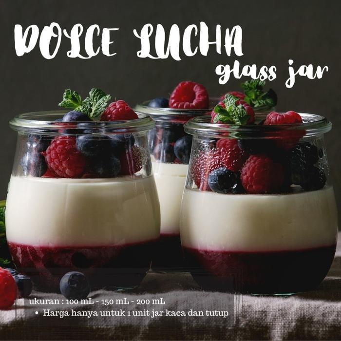 DOLCE LUCHA Pudding Jar Jar Selai Jar Kaca Puding Toples Kaca Mini Dessert Glass Jar