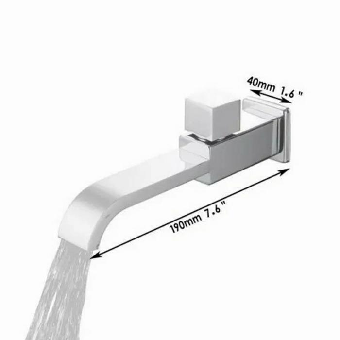 Kran Wastafel Dinding Kotak/Kran Wastafel Tembok Minimalis Kotak Cruem